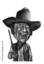 Cartoon: John Wayne (small) by Paddy tagged john,wayne,western,film,schauspieler