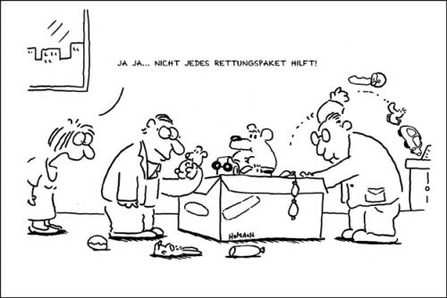 Cartoon: Rettungspaket (medium) by anett tagged rettungspaket