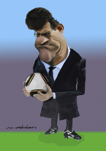 Cartoon: fabio capello (medium) by muharrem akten tagged capello,fabio