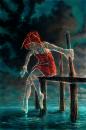 Cartoon: am see (small) by nootoon tagged see sea lake girl rot red kleid skirt nootoon mädchen illustration ilmenau
