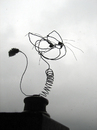 Cartoon: cat wire (small) by nootoon tagged cat kitten katze nootoon ilmenau draht wire