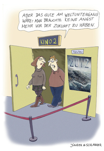 Cartoon: Weltuntergang (medium) by Jünger  Schlanker tagged 2012,film,kino,emmerich,weltuntergang