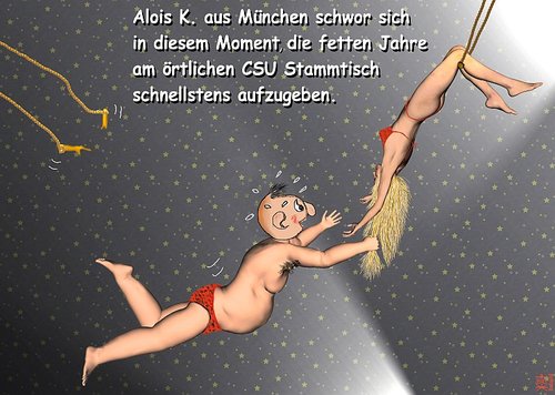 Cartoon: Die Deutschen nach der Wahl 3 (medium) by Dadaphil tagged regierung,csu,artist,acrobat,government,akrobat