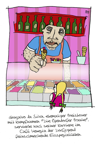 Cartoon: Gonzalvo da Silva (medium) by nik tagged boxer,boxen,karriereknick,öjendorf,eis