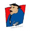 Cartoon: Katze vor Franzose (small) by nik tagged franzosen,franzose,katze,portrait