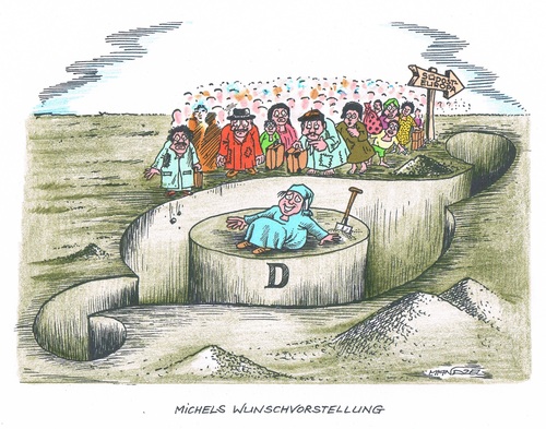 Cartoon: Armutseinwanderung erschweren (medium) by mandzel tagged armutseinwanderer,deutschland,michel,südeuropäer,armutseinwanderer,deutschland,michel,südeuropäer