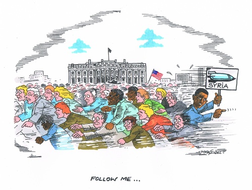 Cartoon: Falsche Richtung (medium) by mandzel tagged obama,syrien,irrweg,bombadierung,gegenstrom,obama,syrien,irrweg,bombadierung,gegenstrom