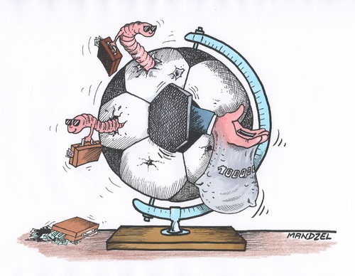 Cartoon: FIFA-Skandal (medium) by mandzel tagged fifa,fußball,geld,korruption,fifa,fußball,geld,korruption