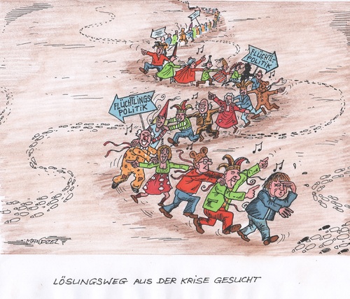 Cartoon: Gehampel statt klarer Linie (medium) by mandzel tagged asyl,flüchtlingspolitik,merkel,gehampel,karneval,narren,asyl,flüchtlingspolitik,merkel,gehampel,karneval,narren