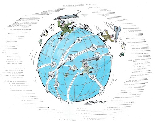 Cartoon: Jagd auf den Frieden (medium) by mandzel tagged welt,kriege,friedensbekämpfung,welt,kriege,friedensbekämpfung