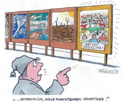 Cartoon: Klimademonstranten (medium) by mandzel tagged klima,wetter,chaos,co2,finanzen,energie,proteste,demonstrationen,klima,wetter,chaos,co2,finanzen,energie,proteste,demonstrationen