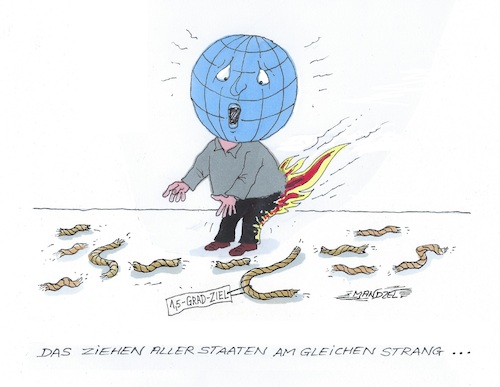 Cartoon: Klimaziele (medium) by mandzel tagged co2,welt,klima,rettung,hitze,wetter,chaos,artensterben,co2,welt,klima,rettung,hitze,wetter,chaos,artensterben