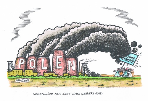 Cartoon: Kohleland Polen (medium) by mandzel tagged klimawandel,klimaschutzkonferenz,emissionen,polen,klimawandel,klimaschutzkonferenz,emissionen,polen