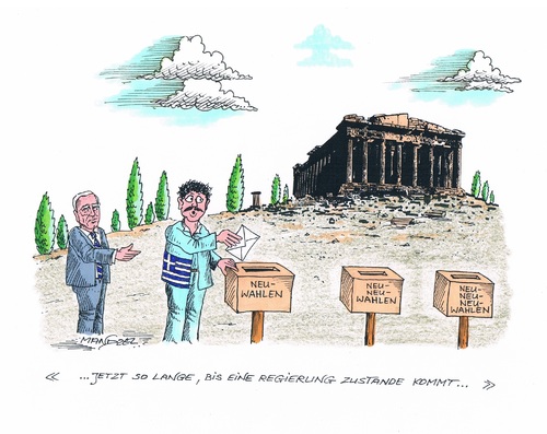 Cartoon: Neuwahlen in Griechenland (medium) by mandzel tagged griechenland,wahlurnen,parteien,in,neuwahlen,griechenland,wahlurnen,parteien,neuwahlen