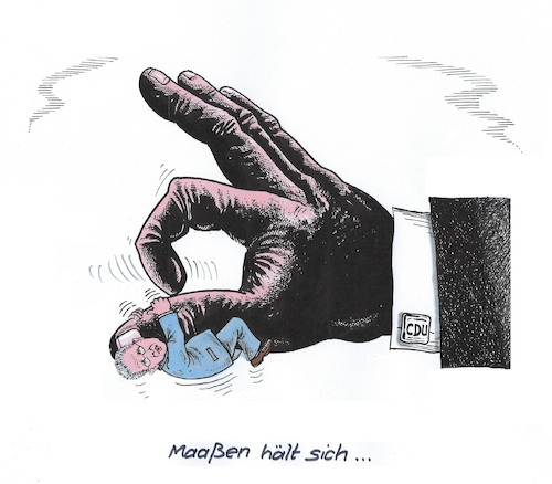 Cartoon: Störenfried der CDU (medium) by mandzel tagged maaßen,cdu,wertegesellschaft,rechtsvokabular,maaßen,cdu,wertegesellschaft,rechtsvokabular