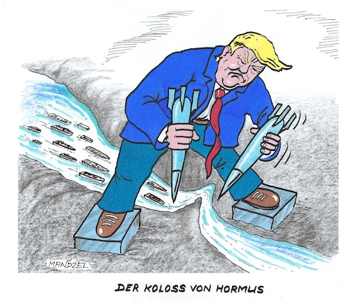 Cartoon: Trump blockiert (medium) by mandzel tagged hormus,mullahs,trump,öl,sperrung,verhandlungen,nahost,hormus,mullahs,trump,öl,sperrung,verhandlungen,nahost