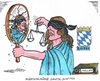Cartoon: Beschädigte bayerische Justiz (small) by mandzel tagged mollath,bayern,justizskandal