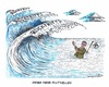 Cartoon: Flutwellen gegen de Maiziere (small) by mandzel tagged verteidigungsminister,flutwellen,rücktritt