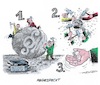Cartoon: Heizhammer-Arbeit (small) by mandzel tagged deutschland,ampel,streit,energiegesetze,habeck,lindner,scholz,korrekturen