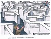 Cartoon: Hindernisreicher Koalitionsweg (small) by mandzel tagged merkel,gabriel,cdu,spd,koalitionsbildung,irrgarten,hindernisse