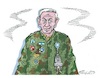 Cartoon: Netanjahu mit Auszeichnung (small) by mandzel tagged gaza,israel,netanjahu,hungerwaffe,völkermord,lebensmittellieferungen
