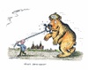 Cartoon: Neues Demorecht in Russland (small) by mandzel tagged putin,russland,demorecht,kette,nasenring