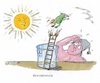Cartoon: Supersommer (small) by mandzel tagged sommer,2018,gluthitze,wetterfrosch,verbrennungen,rekordhoch