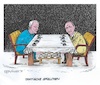 Cartoon: Ukraine-Partie (small) by mandzel tagged russland,putin,nato,osterweiterung,ukraine,angst,krieg,europa,biden