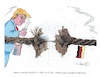 Cartoon: Zerreißprobe (small) by mandzel tagged stichwörter,trump,deutschland,politik,freundschaftsband,usa