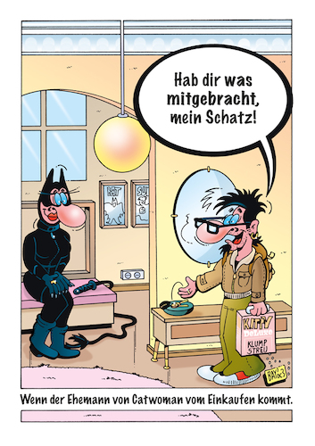 Cartoon: Catwoman (medium) by stefanbayer tagged catwoman,superhelden,superheldinnen,ehe,ehemann,einkaufen,katzenstreu,klumpstreu,mitbringen,bay,stefanbayer,katzen