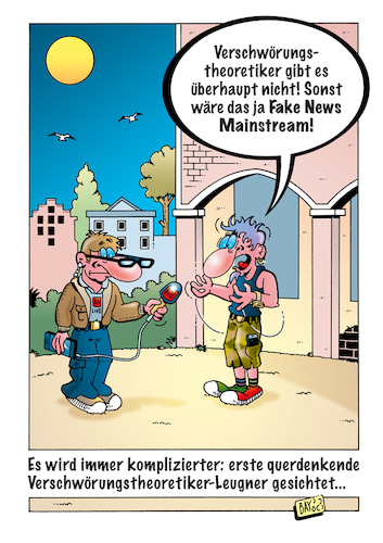 Cartoon: Verschwörungsirgendwas... (medium) by stefanbayer tagged verschwörungstheoretiker,leugner,fakenews,mainstream,kompliziert,zeitgeist,politik,interview,bildzeitung,medien,querdenker,bay,stefanbayer