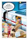Cartoon: Putzmunter (small) by stefanbayer tagged bahn,deutschebahn,db,verspätung,bahnhof,putzmunter,senioren,ausflug,sarg,ice,mobilität,zeit,bay,stefanbayer