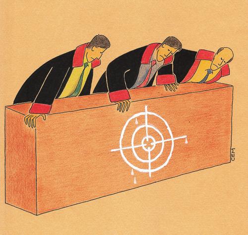 Cartoon: court (medium) by cemkoc tagged juridiction,la,cour,droit,legal,richter,attorney,lawyer,prosecutor,public,prosecution,tribunal,trial,defendant,last,court,supreme,justice,judicial,judge,judgement,cartoons,law,karikatürleri,hukuk,le,juge,abogado