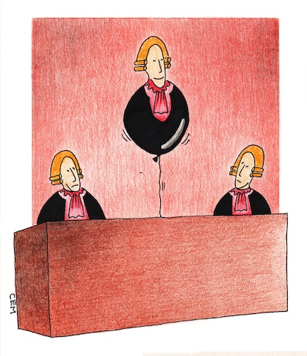 Cartoon: court (medium) by cemkoc tagged court