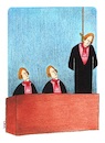 Cartoon: punishment (small) by cemkoc tagged punishment,cem,koc,judge,judgment,trial,court,mahkeme,hakim,hukuk,avukat,yarg,yarglama