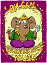 Cartoon: om gam ganapataye namah (small) by Grayman tagged ganesha,yoga,omtogo,om,gam,ganapataye,tanja,graumann,elefant,gottheit,lord