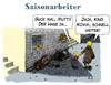 Cartoon: Saisonarbeiter (small) by Andreas Pfeifle tagged saison,saisonarbeiter,ostern,osterhase,arbeitslos
