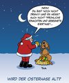 Cartoon: Wird der Osterhase alt? (small) by Andreas Pfeifle tagged nikolaus,osterhase,weihnachten,weihnachtsmann,alt,alter,feiertage,eiertage,einachten