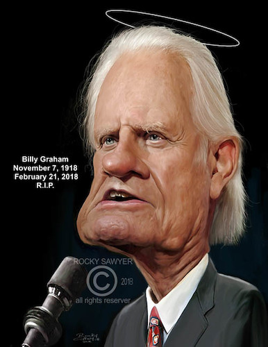 Cartoon: Billy Graham (medium) by rocksaw tagged billy,graham,billy,graham