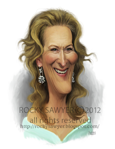 Cartoon: Meryl Streep (medium) by rocksaw tagged caricature,streep,meryl