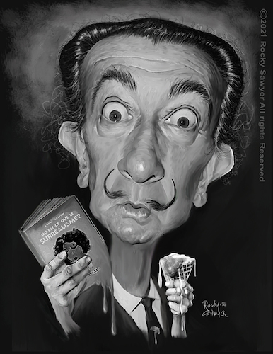 Cartoon: Salvador Dali (medium) by rocksaw tagged caricature,salvador,dali