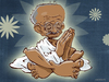 Cartoon: Mahatma Gandhi (small) by cosmicomix tagged mahatma gandhi guru india master peace
