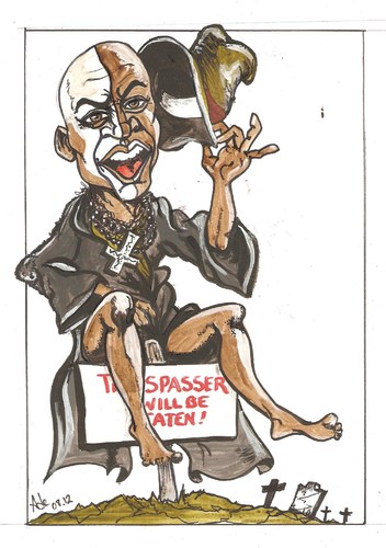 Cartoon: BARON SAMEDI (medium) by ade tagged live,samedi,villains,007,die,let,and