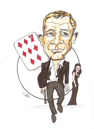 Cartoon: Daniel Craig (medium) by ade tagged 007,criag