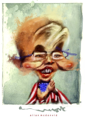 Cartoon: DALAI LAMA (medium) by allan mcdonald tagged religion,politica