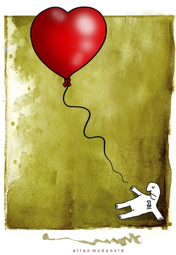 Cartoon: EL AMOR UN DIA (medium) by allan mcdonald tagged amor