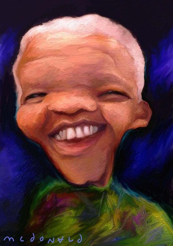 Cartoon: NELSON MANDELA (medium) by allan mcdonald tagged mandela