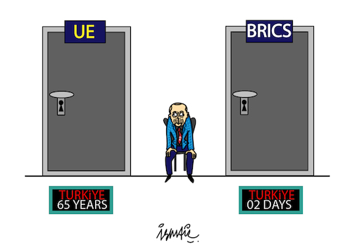 Cartoon: BRICS (medium) by ismail dogan tagged brics