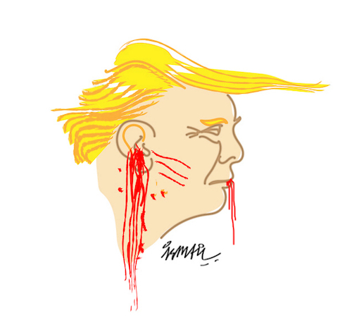 Cartoon: Donald Trump (medium) by ismail dogan tagged donald,trump