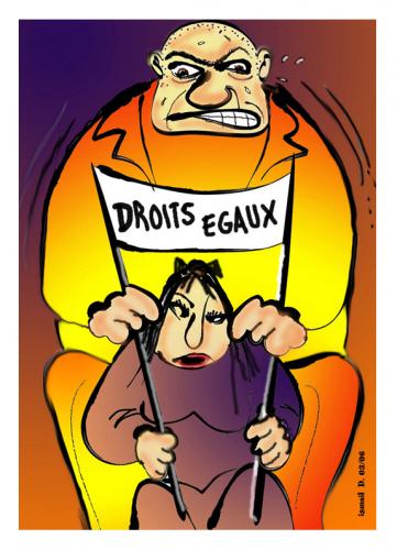 Cartoon: DROITS EGAUX (medium) by ismail dogan tagged egaux,droits